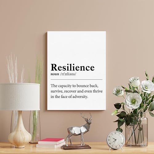 Miniatura 5 de Arte inspirador para pared, póster motivacional, pintura enmarcada, definición de resiliencia, obra de arte en lienzo para decoración del hogar y la