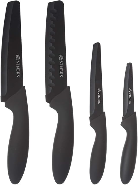 Viners 0305.216 Assure 4 Piece Knife Set, Stainless Steel, Non-Stick Blades, 10 Year Guarantee