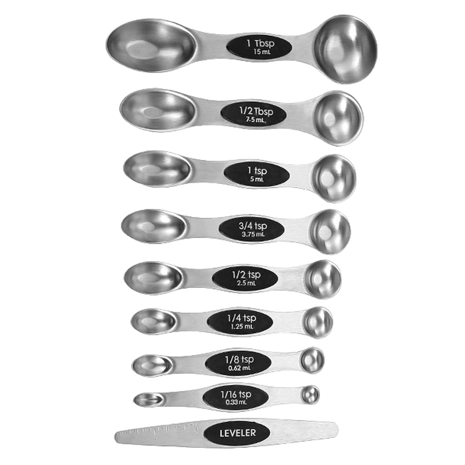 Messbecher-Set, 9 Stück Edelstahl Magnetische Messlöffel zum Backen und Kochen, passend für die meisten Küchengläser, unverzichtbares Küchenwerkzeug