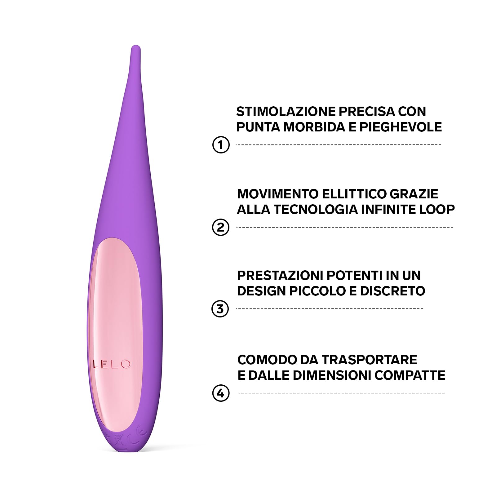 LELO DOT Cruise Vibratore Clitorideo ad Alta Frequenza con Movimento Ellittico a 8, Vibratore per Donna a Punta con Tecnologia Cruise Control, Sex Toys per Donne (Purple)