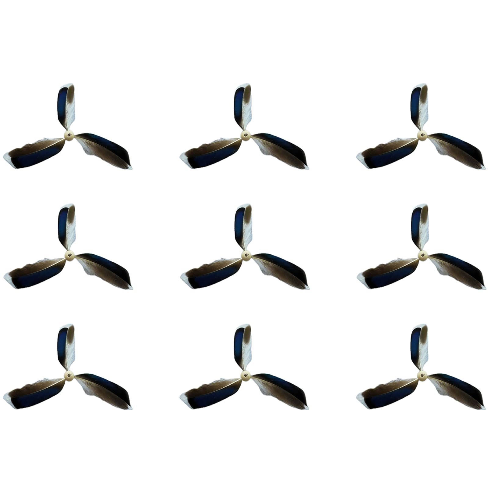 BSLOB Spinning Feather Propeller Refills for Cat Wand Toy, Cat Toy Wand Attachment Replacement with Lobster Clasp (9-Pack)