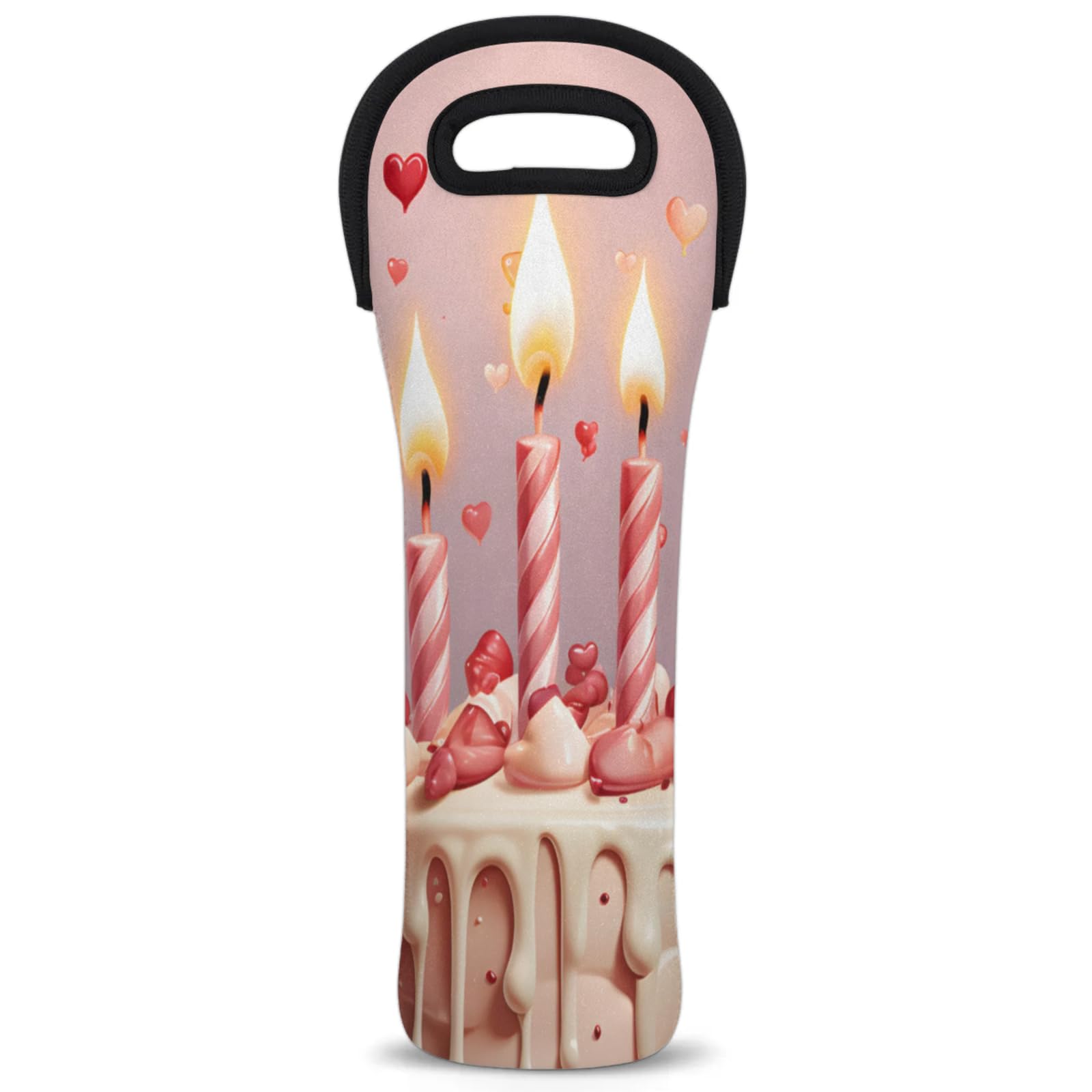 Neoprene Wine Tote Carrier Bag for Wine,Water, Champagne, Beer, Baby Bottles 15.6 x 5.1 Inches, Protective Wine Bag,Cake