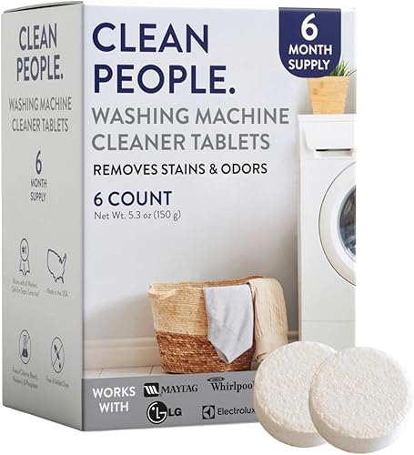 Clean People - Limpiador de lavadora - Tabletas limpiadoras ecológicas para eliminar olores, suciedad y acumulación de incrustaciones, limpiador de