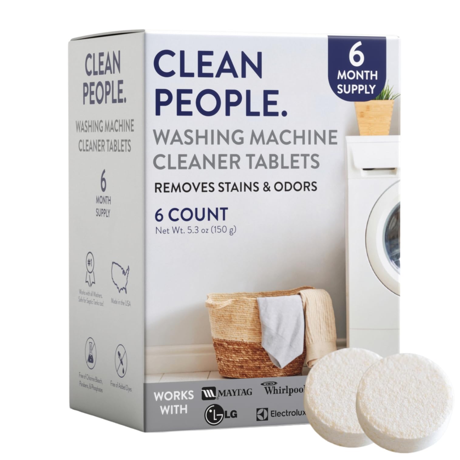 THE CLEAN PEOPLE Washing Machine Cleaner Tablets