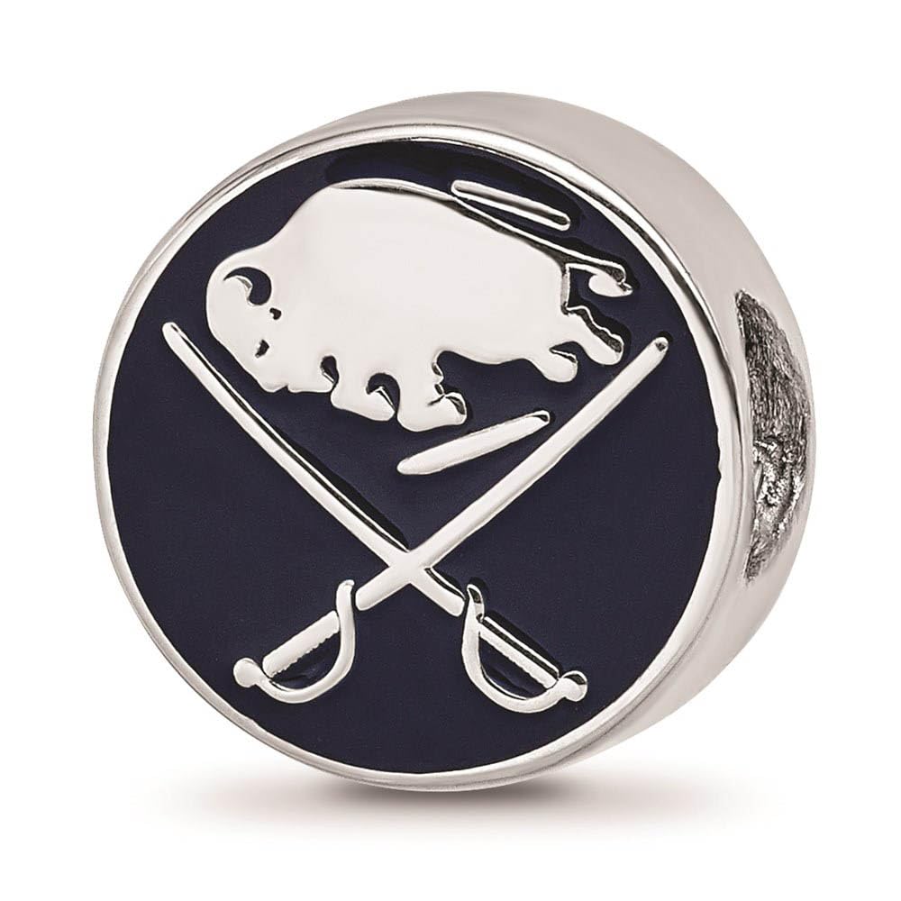 Buffalo Sabres Enameled Logo Bead (Sterling Sliver)