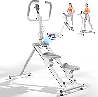 Topcomfy 680LBS Stair Stepper - 3-in-1 Folding Stairmaster with Adjustable Incline & Handlebar for Home Cardio Workouts