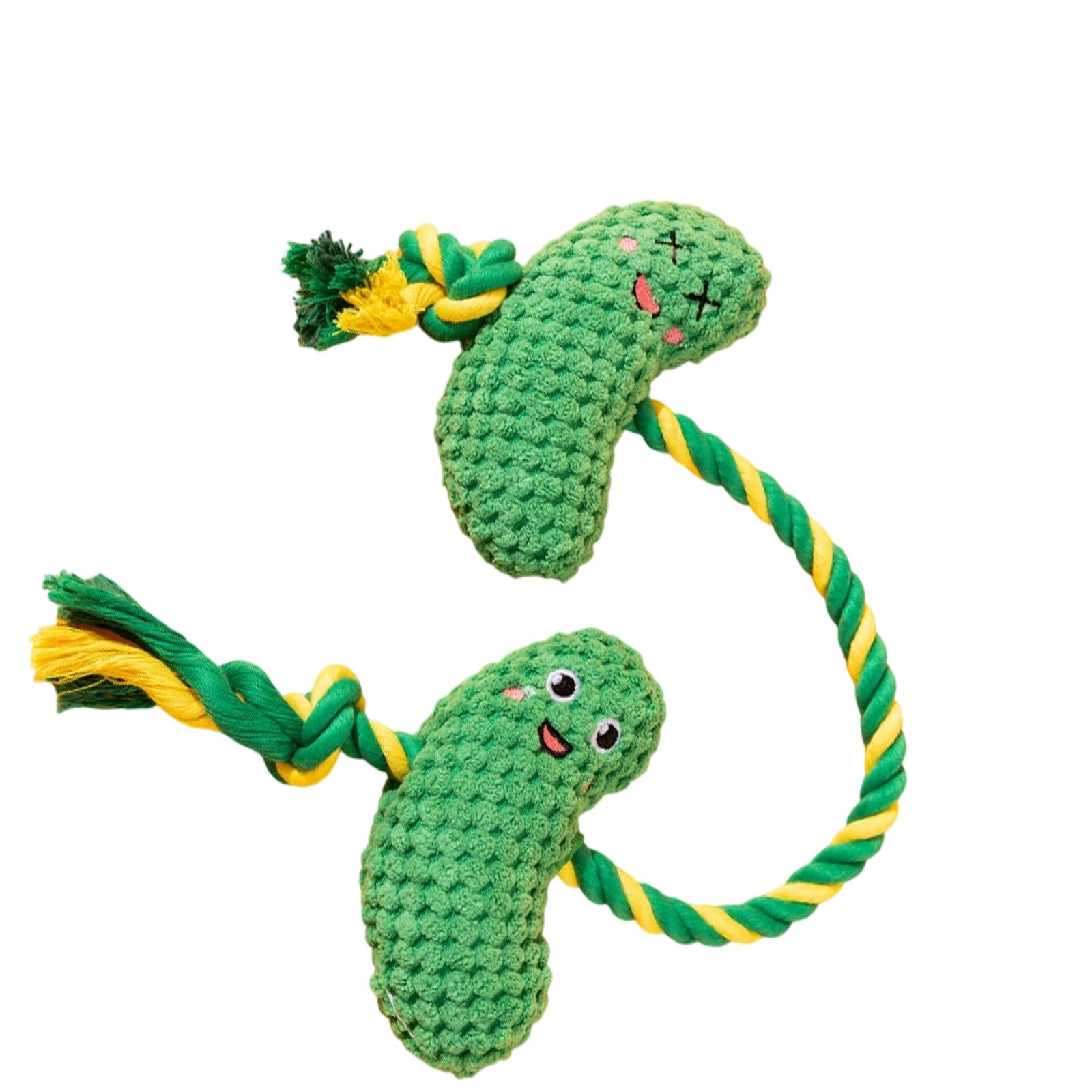 MICFENY Fruit Shape Plush Toy Cotton Rope for Dog Teething Chewing with Builtin Squeaker Interactive Pull Game Dog Activity Toy
