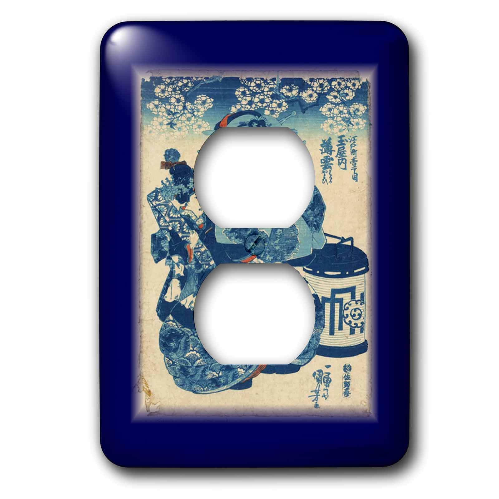 Art japonais avec bouchon de sortie bleu marine femme 3dRose