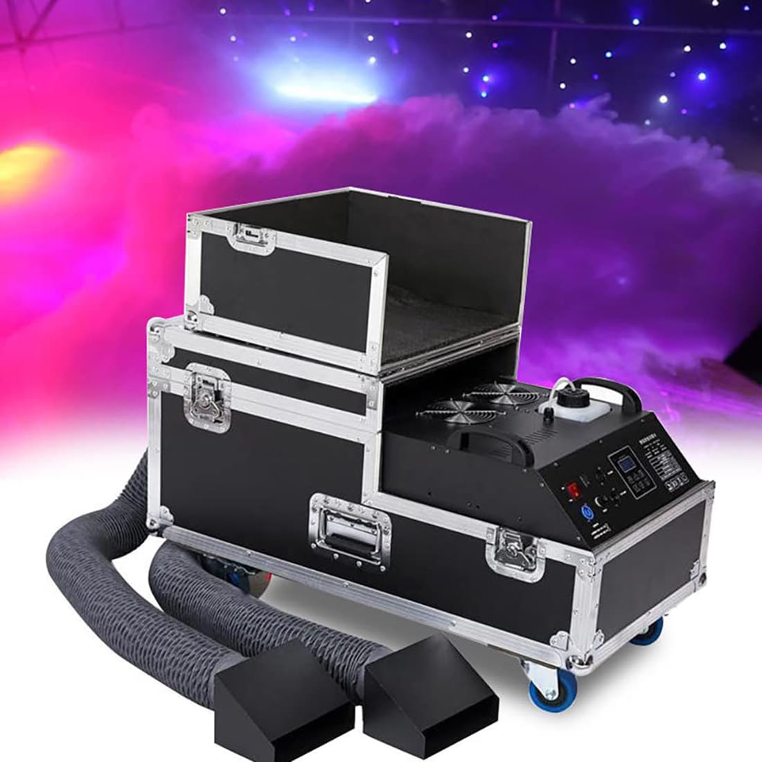 FHRKA Fog Machine Water Low Lying Fog Smoke Machine, Stage Fogger, Dry Ice Low Lying Fog Machine with Remote control (5000w)