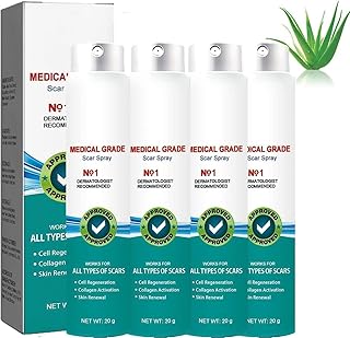 4PCS Medical Grade Scar Spray, Scar Removal Advanced Scar Spray for All Types of Scars, Scar Remove Medical Grade Scar Spray, Oveallgo Advancedplus Scar Removal Spray, 20g
