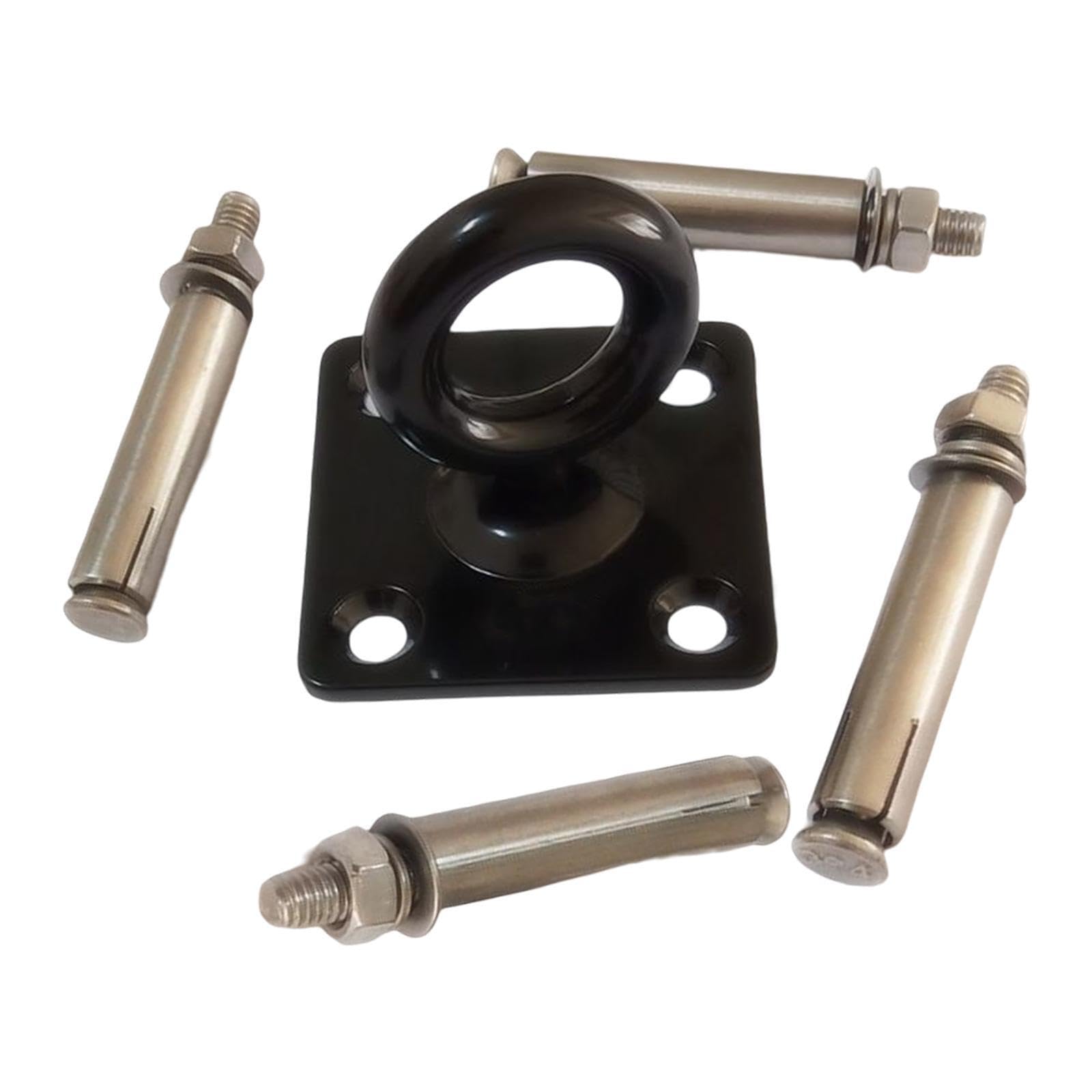 Twisaxc 360 Degree Rotate Heavy Duty Eyebolt Stainless Steel Ceiling Hooks Easy Installation For Every Hanging Square Base Wall Mount Suspension Punching Bag