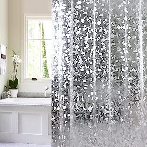Jaragar Rideau de douche en PVC semi-transparent imperméable anti-moisissure avec crochets en plastique 71 x 71 cm Cover