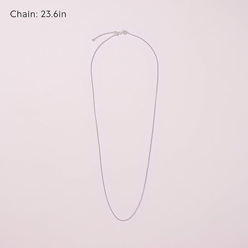 Miniatura 6 de PANDORA Collar de cadena de bordillos Compatible con dijes de PANDORA Moments Regalo para ella Plata de ley Joyas para mujer Con caja de regalo