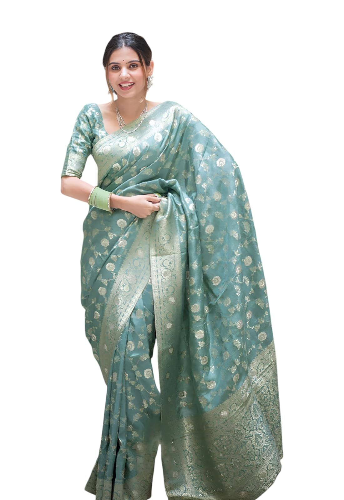 Yashika Women's Pure Kanjivaram Silk Saree Soft Banarasi Style Wedding With Blouse Piece | Saree For Women | New Sari_AZ-YS-OG1-SHAYANI RAMA
