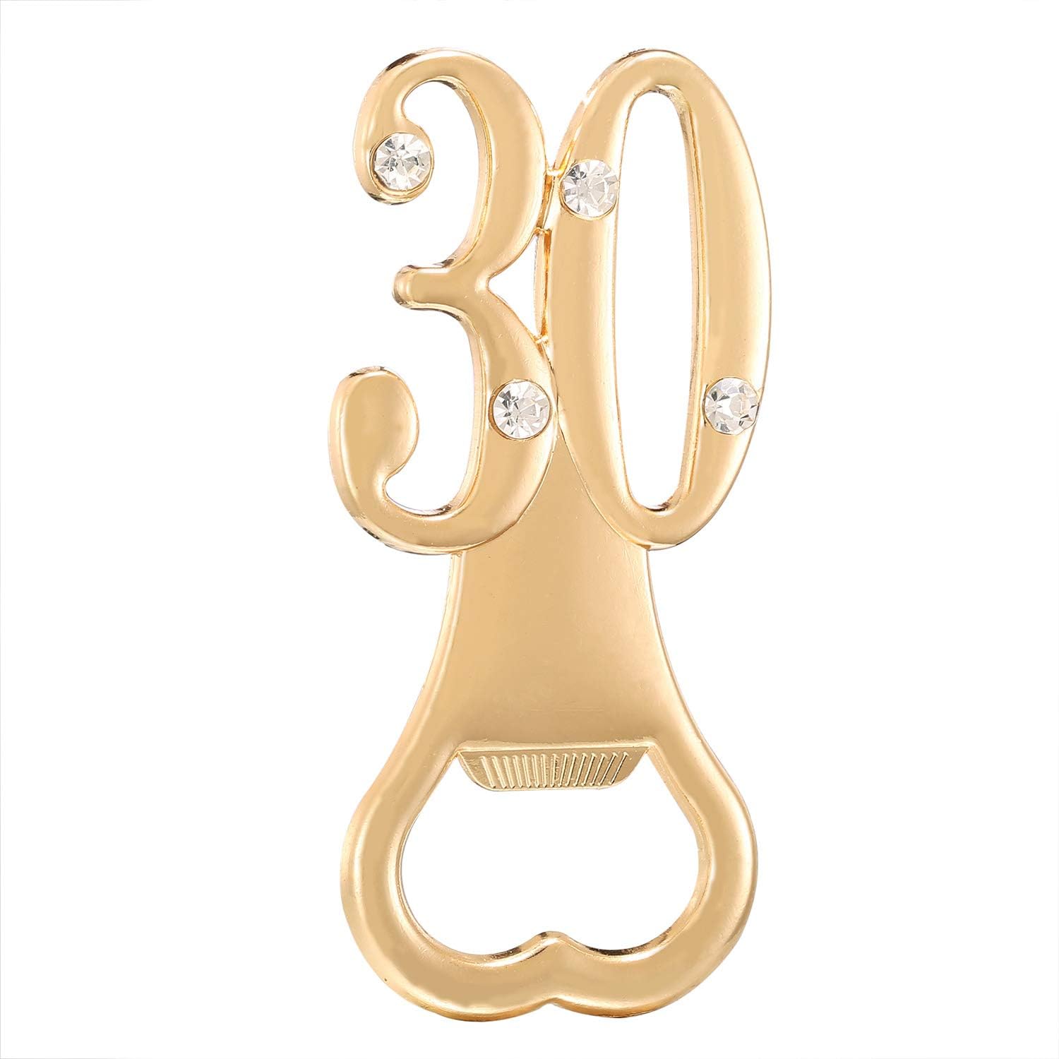 PARTYGOGO 36 PCS 30th Birthday Bottle Openers for 30th Birthday Party Favors 30 Black and Gold Theme Birthday Party Decoration Wedding Anniversaries Souvenirs Favors Gifts (Black 30th, 36)