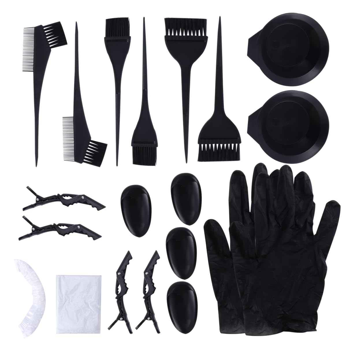 SOESFOUFU Hair Coloring Kit 31pcs Dyeing Tools Brushes Comb Bowl and Gloves for Diy Coloring at Home