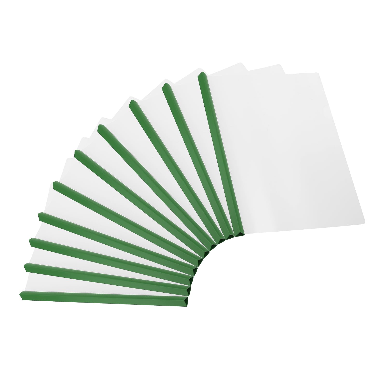 PATIKIL Clear Report Covers with Sliding Bar, 10 Pcs 15mm Slide-Grip Resume Cover 135 Sheets Capacity
