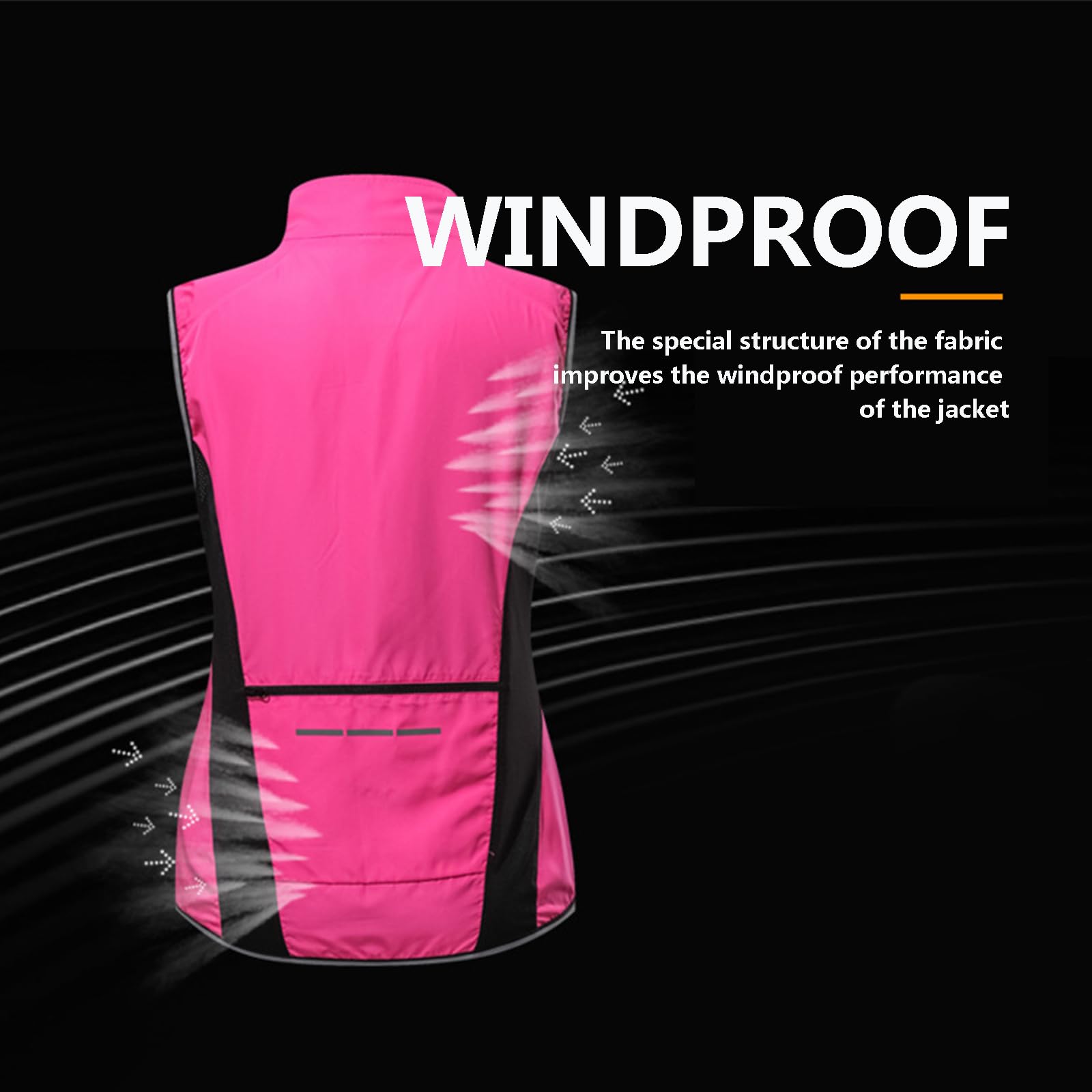 Chaleco de Ciclismo de Alta Visibilidad - Chaleco de Ciclismo Reflectante de Secado Rápido - Fabricado con Bolsillos,Pink-L