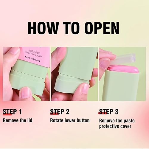 Miniatura 6 de Blush Stick Pigmentado Cream Stick, Conceal & Contour Blush Maquillaje para mejillas, maquillaje labial y tinte de mejillas (02#)