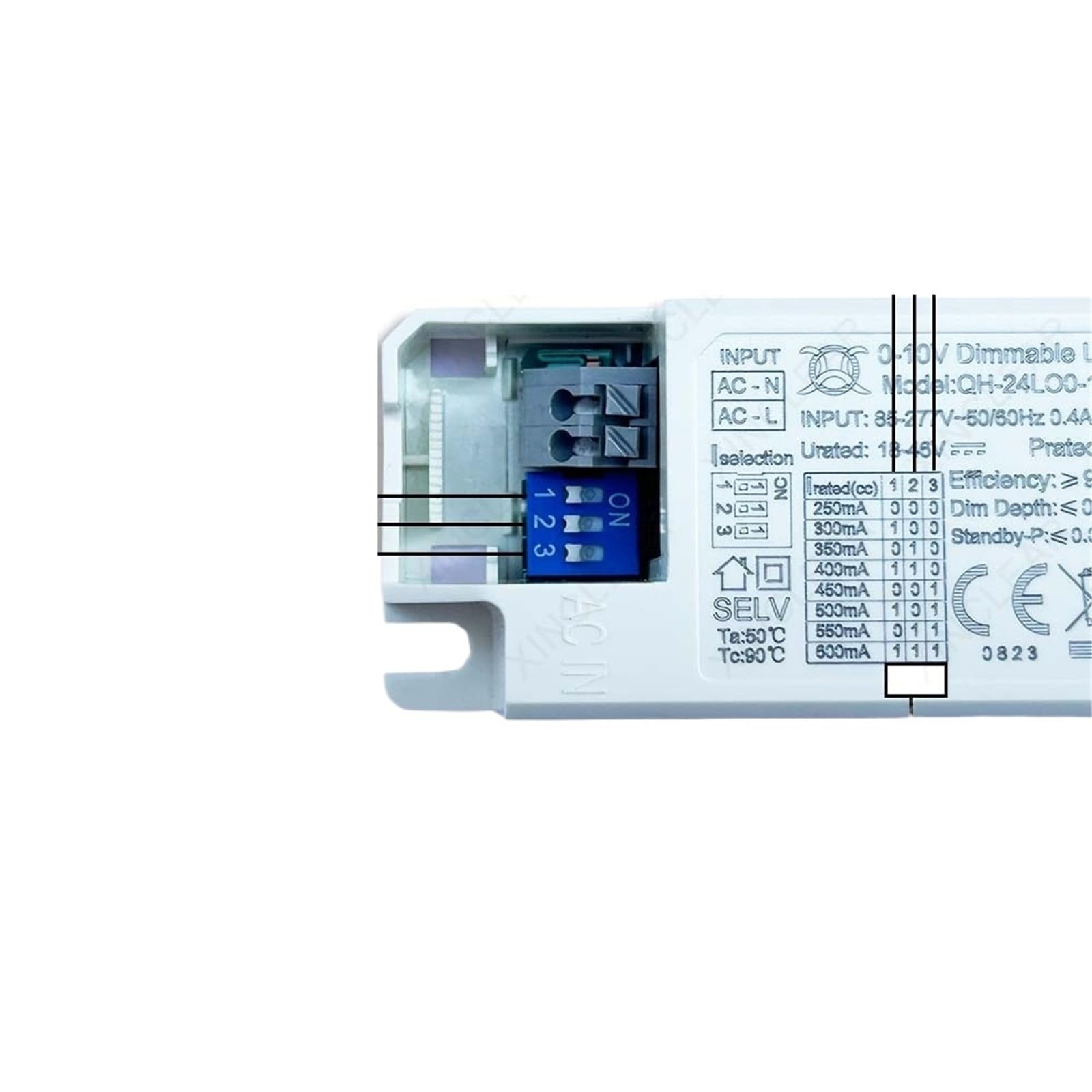 Flicker Free 0-10V Dimmable LED Driver Supply Transformer 18-46V 90mA 120mA 150mA 200mA 300mA 500mA 600mA 2-24W (12W DC 18-42V 180mA)