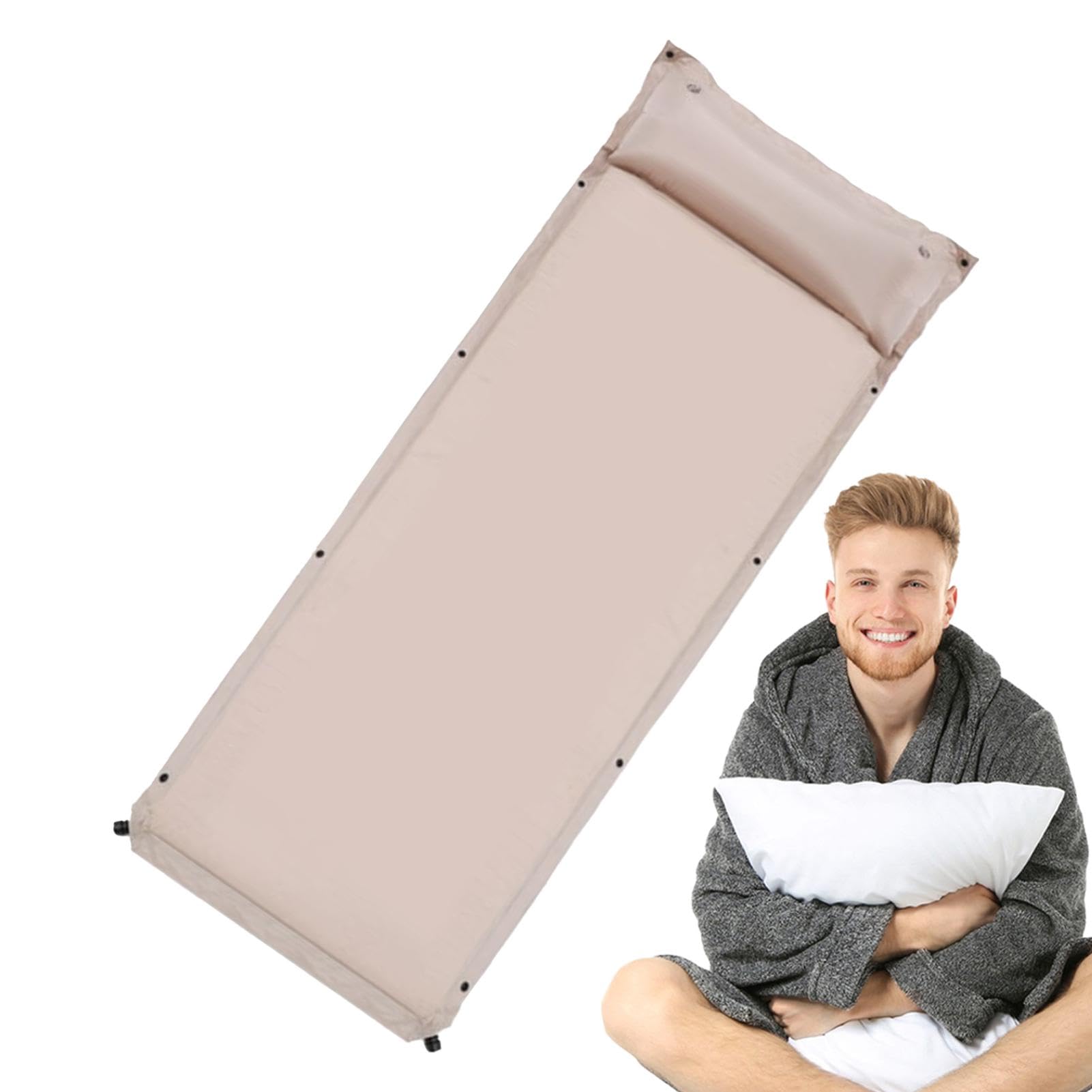 Cuscino a pelo pneumatico, materasso gonfiabile | Letti da campeggio per adulti con gonfiaggio automatico,Materasso a pelo gonfiabile, letti da campeggio per adulti, letto da campeggio, leggero per | Materasso Gonfiabile Da Viaggio per Campeggiatori Pesca