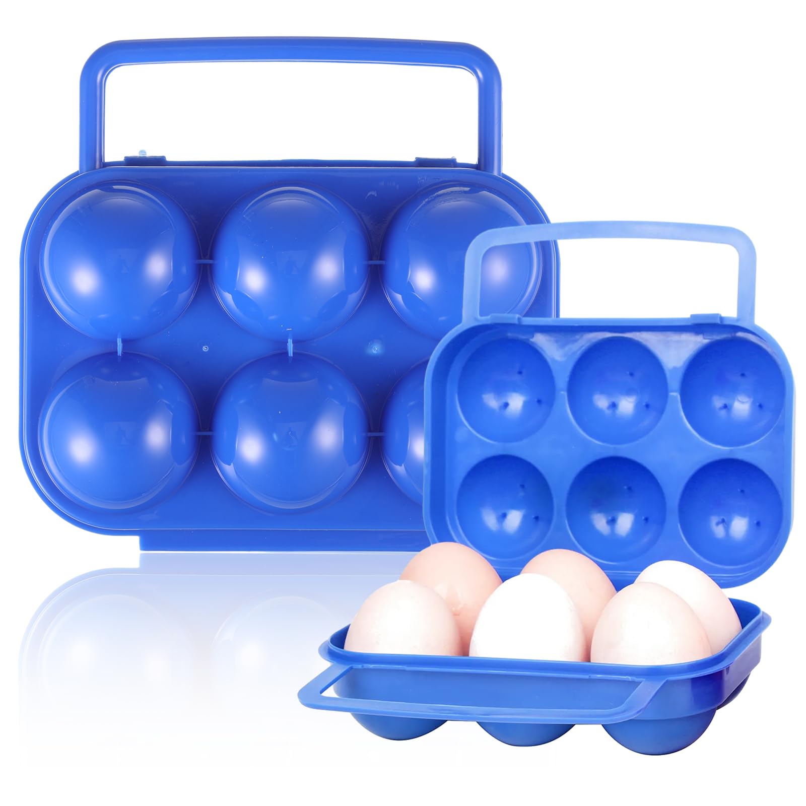 Portauova Doppio Strato Trasparente Per Frigo - Capacità 60 Uova - Impilabile, Ideale Per Cucina E Picnic - Foto 12