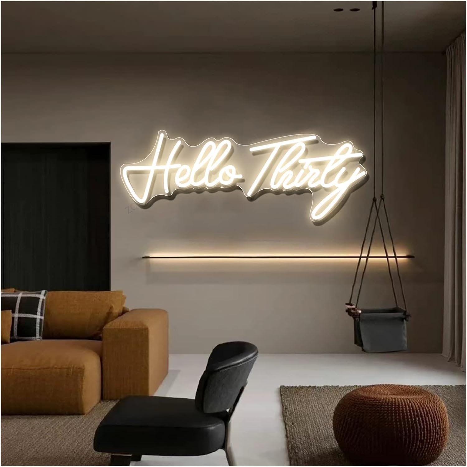 Cartel de neón personalizado, LED de acrílico grande, decoración de pared para dormitorio, barra de boda, fiesta al aire libre(65X23CM)