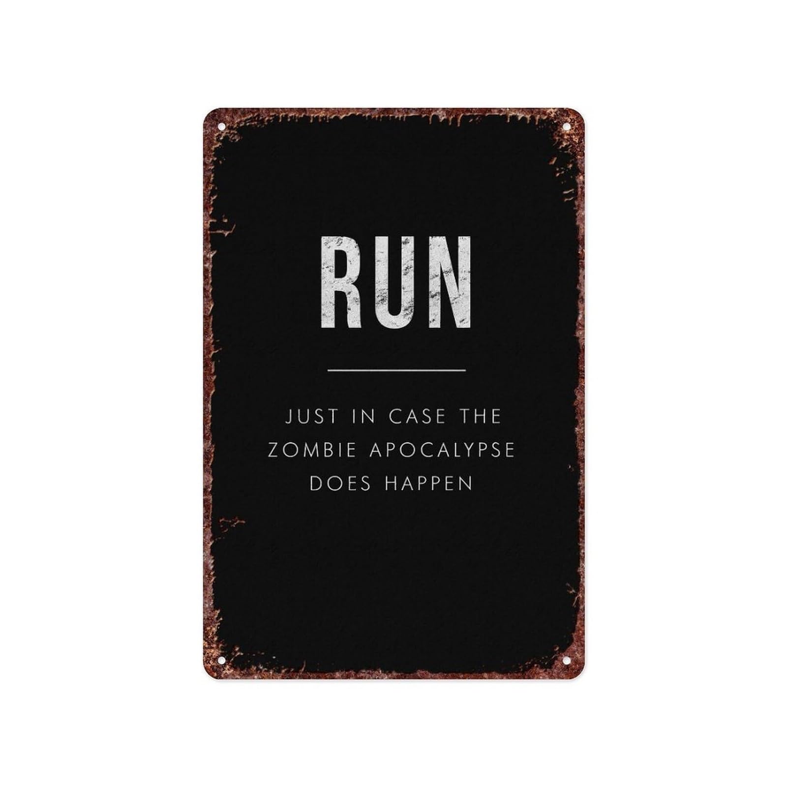 TAMDDBPJD Gym Quote Run Exercise Metal Sign 12x8 Inch