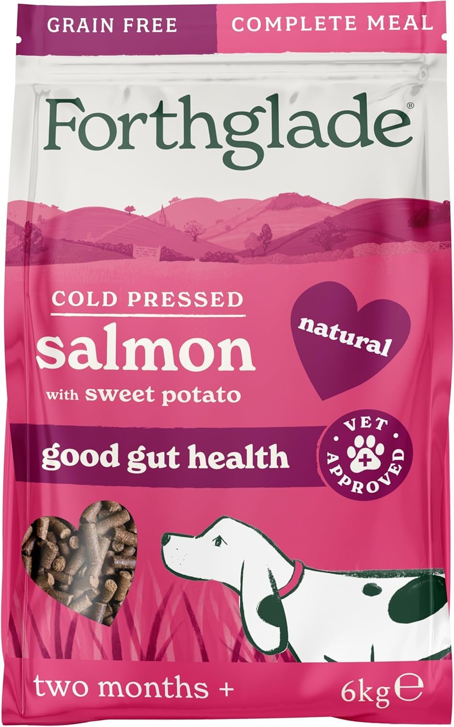 Forthgladedry Dog Food Cold Pressed 6kg Resealable Bag Salmon