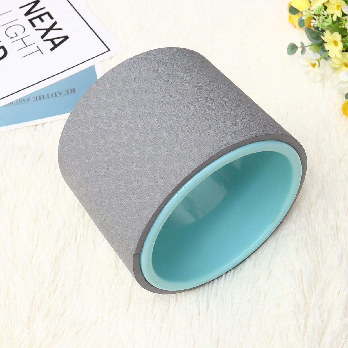 Ruota Yoga 6,5 Pollici Accessorio Pilates in Abs per Allenamento e Sviluppo Muscolare, Facile da Conservare, per Esercizi a Terra e Riscaldamento