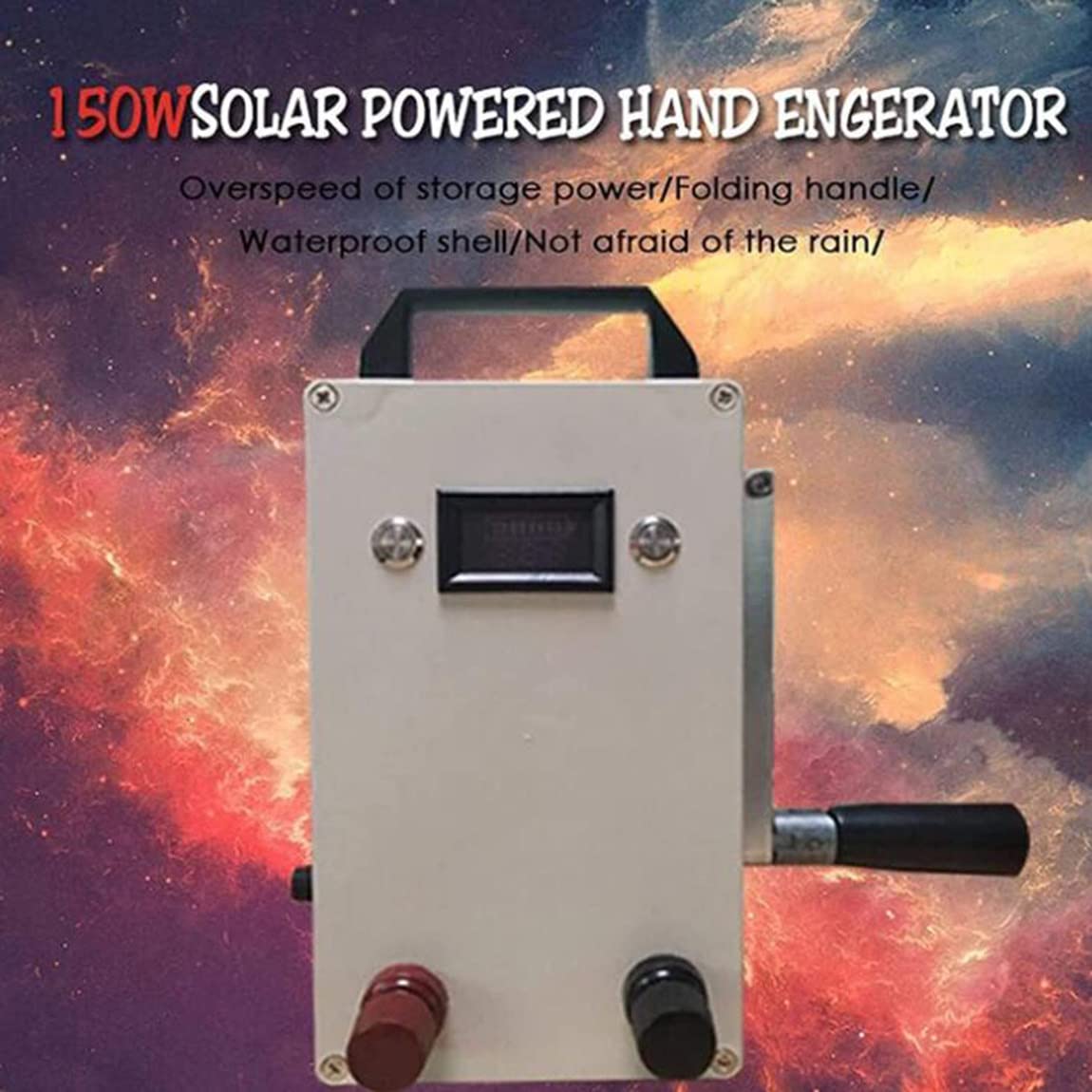 Generador de manivela portátil de 150 W, batería de litio de gran capacidad integrada de 5000 mAh, se puede utilizar para arrancar el coche