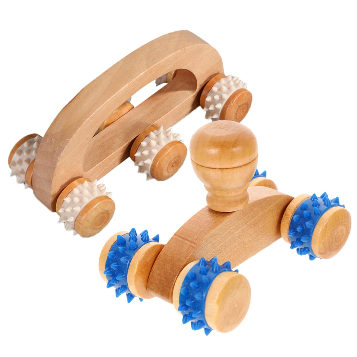 Ipetboom 10piezas Rodillo De Masaje Manual De Madera Para De Masajeador Portátil Para Pies Cuello y Cuerpo Para Relajación y