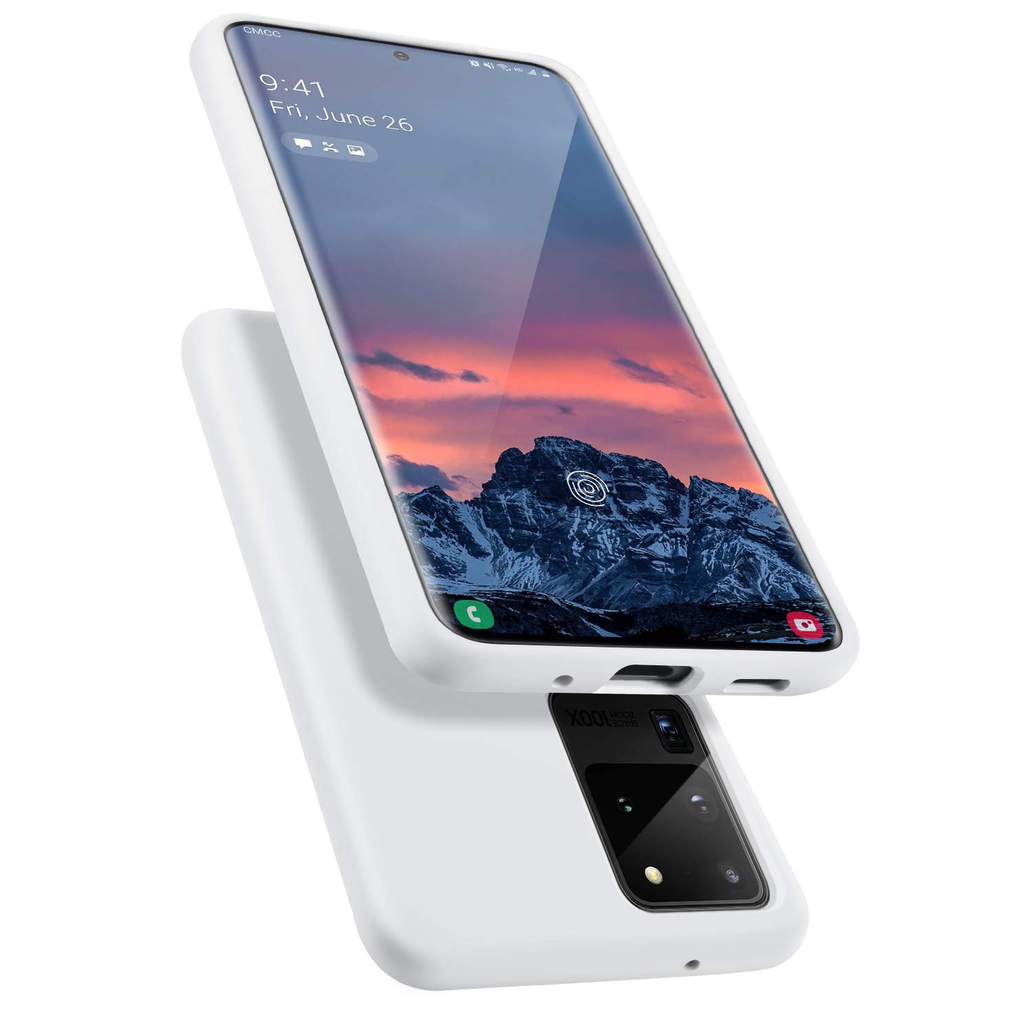 E Segoi Designed for Galaxy S20 Ultra/Galaxy S20 Ultra 5G Case, Liquid Silicone Gel Rubber Shockproof Case Soft Microfiber Cloth Lining Cushion