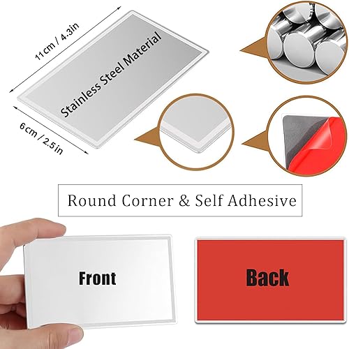 Miniatura 10 de Espejo interior del coche, accesorios de estilo, espejo universal para asiento de automóvil, espejo de maquillaje autoadhesivo portátil, visera de