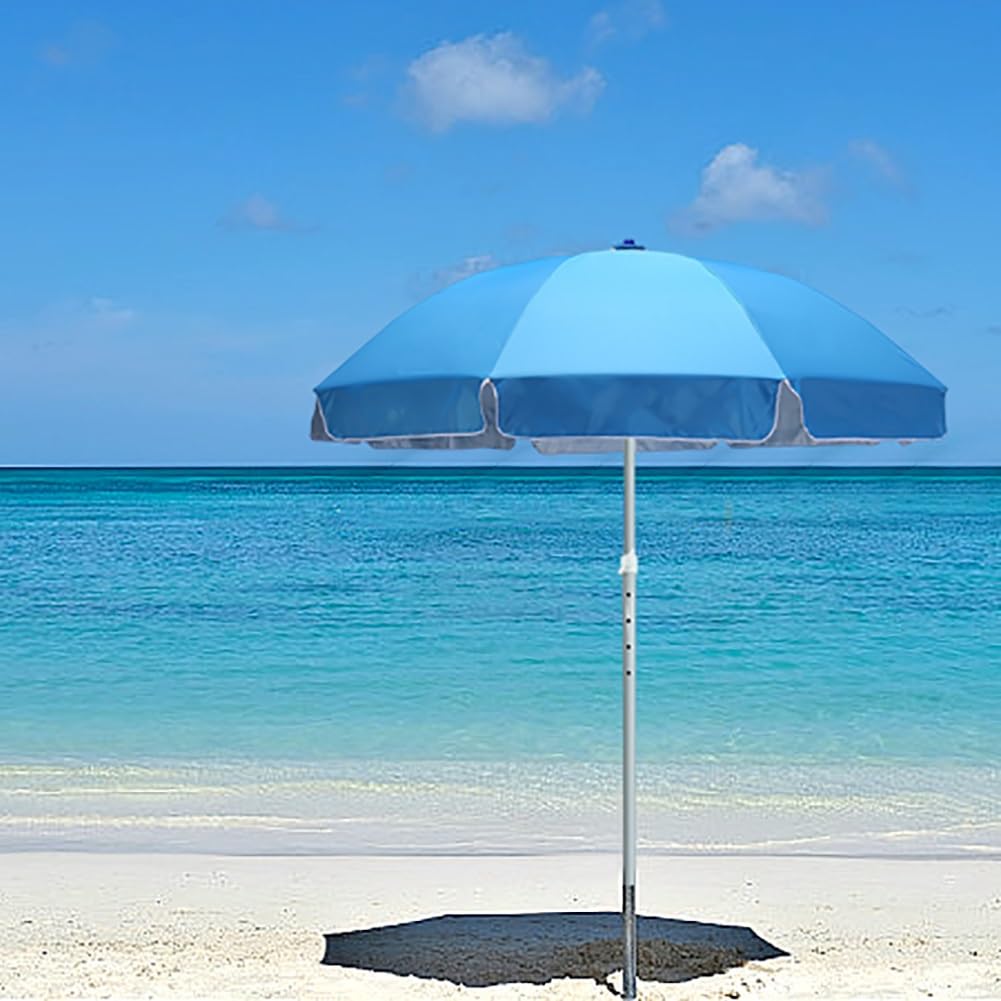Ombrellone da tavolo anti-UV per patio, mercato, 2,4 m e 2,6 m, rotondo, regolabile in altezza, portatile, parasole per cortile, terrazzo, giardino