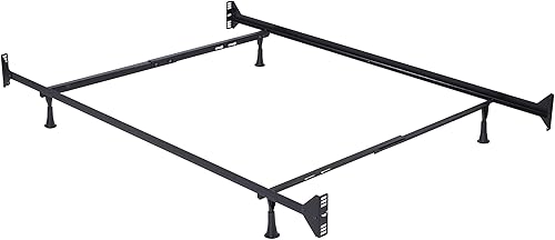 Hillsdale Marco de cama de metal individual/matrimonial, color blanco