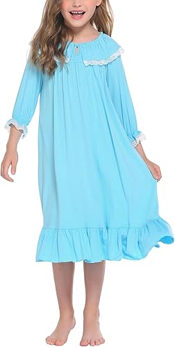 Ekouaer Camisones suaves de princesa para dormir para niña