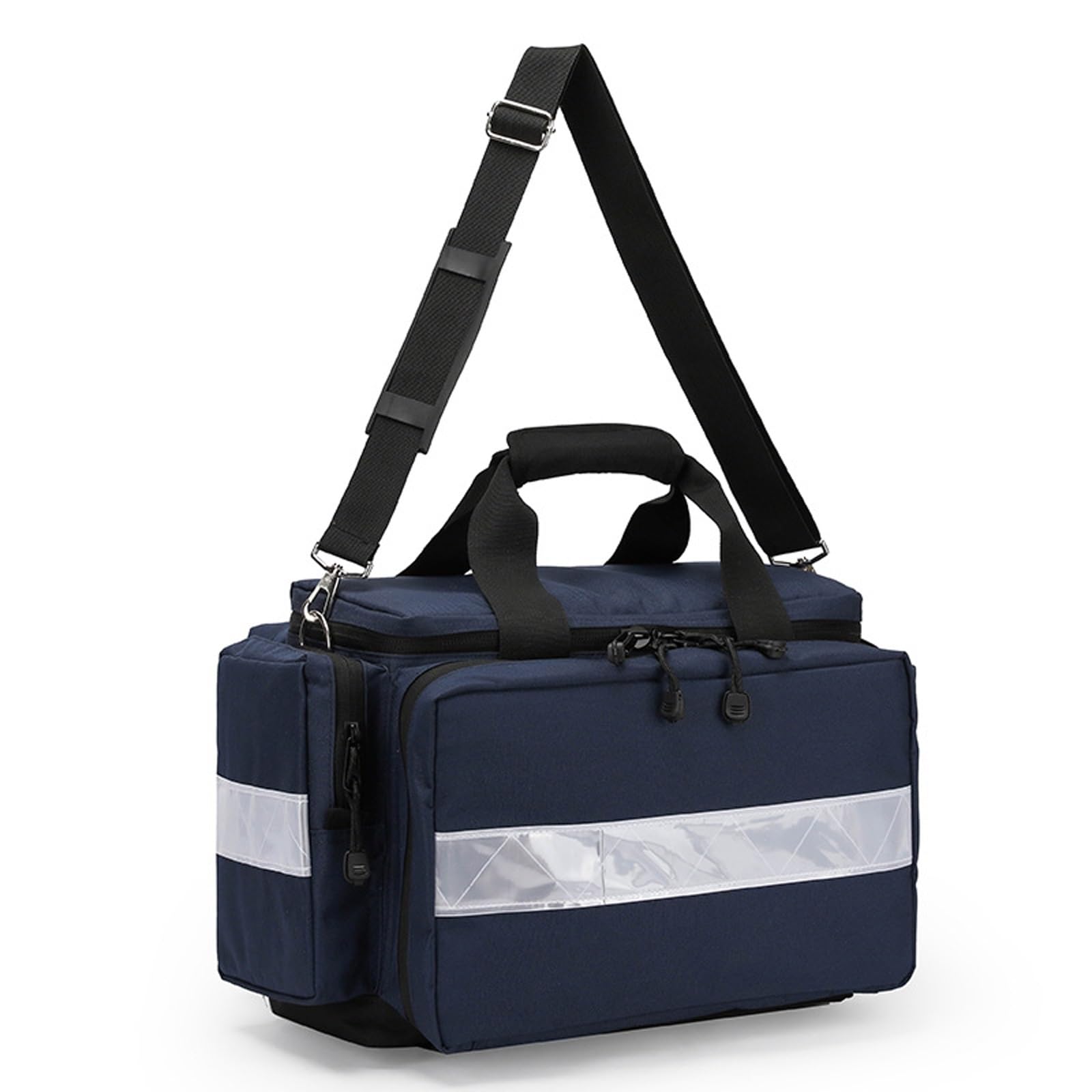 Tragbare Medizinische Tasche For Ambulante Besuche,Notfallset Mit Großem Fassungsvermögen,Medikamentenflaschen-Organizer,Wasserdicht,For Notfälle Im Freien,Zu Hause(Navy blue)