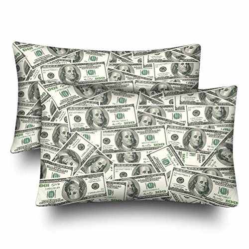InterestPrint 100 Dollar Bills Current Money Us Dollar Pillow Cases Pillowcase Queen Size