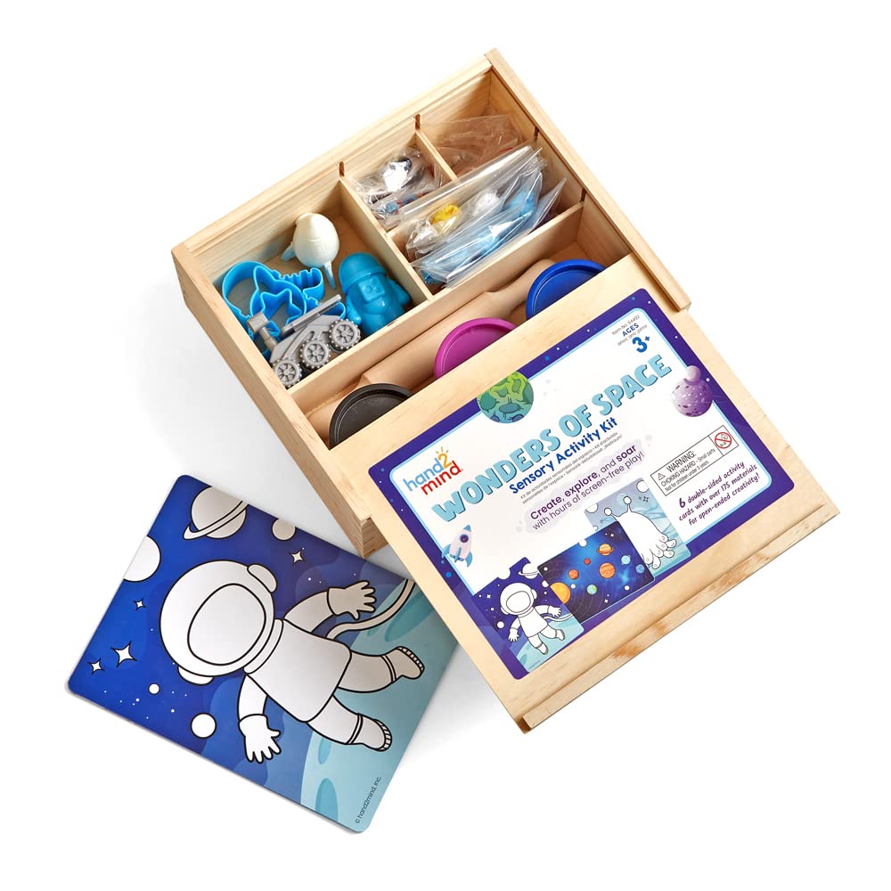 Learning Resources Kit di attività sensoriali Meraviglie dello Spazio, Componenti da Gioco sfusi, Giocattoli sensoriali per Il Gioco sensoriale, Giocattoli per la motricità fine, Montessori, 3+