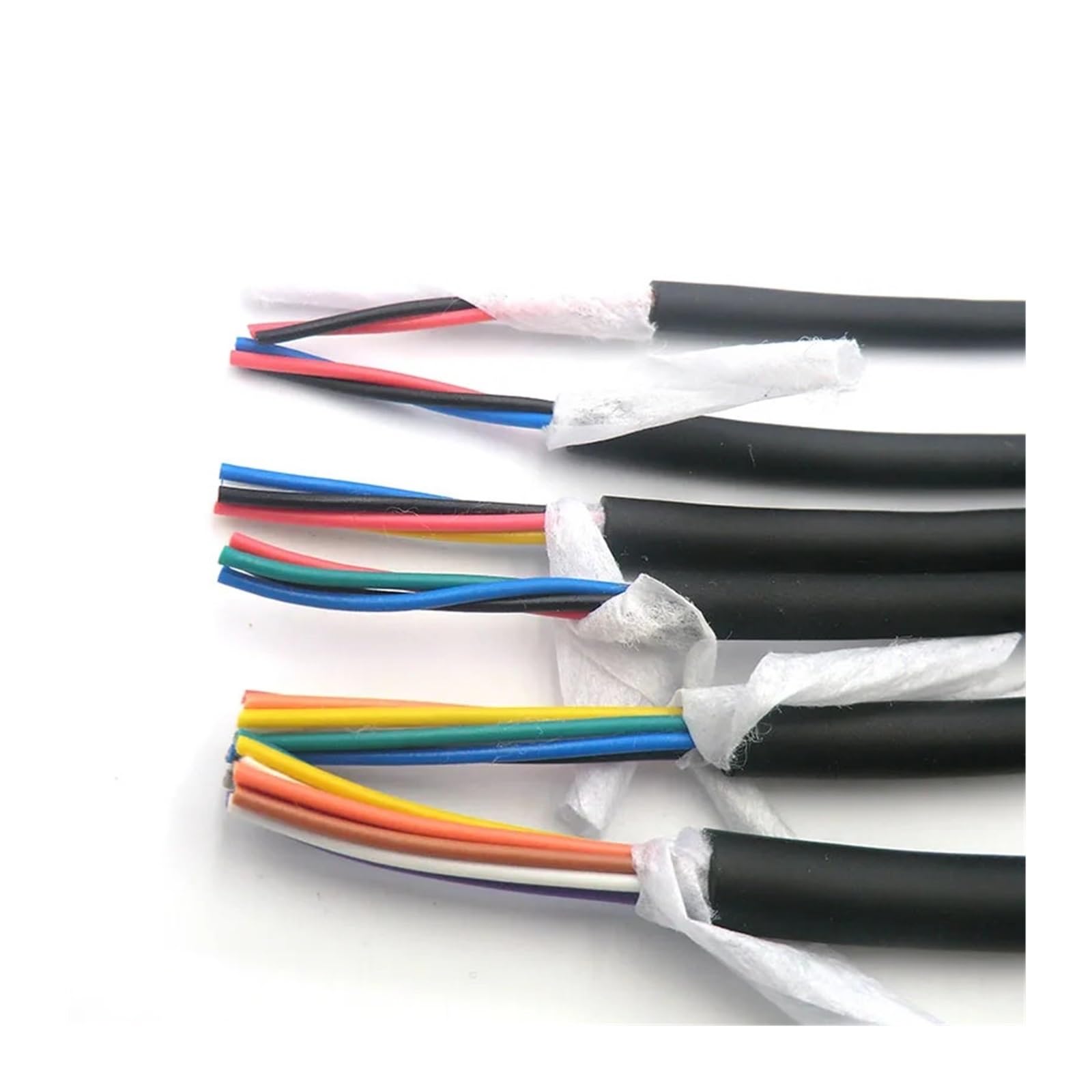 100M 2-rdzeniowy elastyczny przewód sterujący, cynowana czysta miedź | 0,14/0,2/0,3 mm², 22/24/26AWG, stabilna przewodność dla przemysłowych przewodów sterowniczych.(2 C 0.2mm2(24AWG))