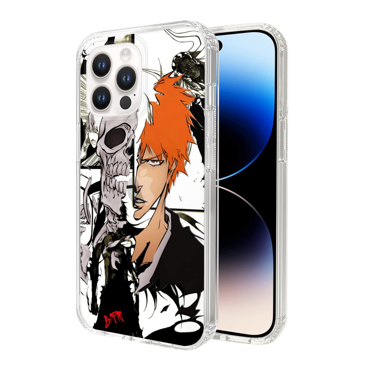 Phone Case Bleach Compatible with iPhone 15 14 13 12 11 Pro Max Collage Mini X/Xs XR XS Max SE 2022/2020/7/8/6/6s Plus Case Transparent Case