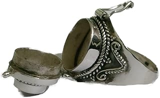 Natural Amethyst Poison Ring, 925 Sterling Silver Handmade Ring, Openable Poison Ring, Locket Ring, Secret Message Ring, Medicine Ring, Secret Box Ring, Mother Day Gifts, Boho Poison Jewels