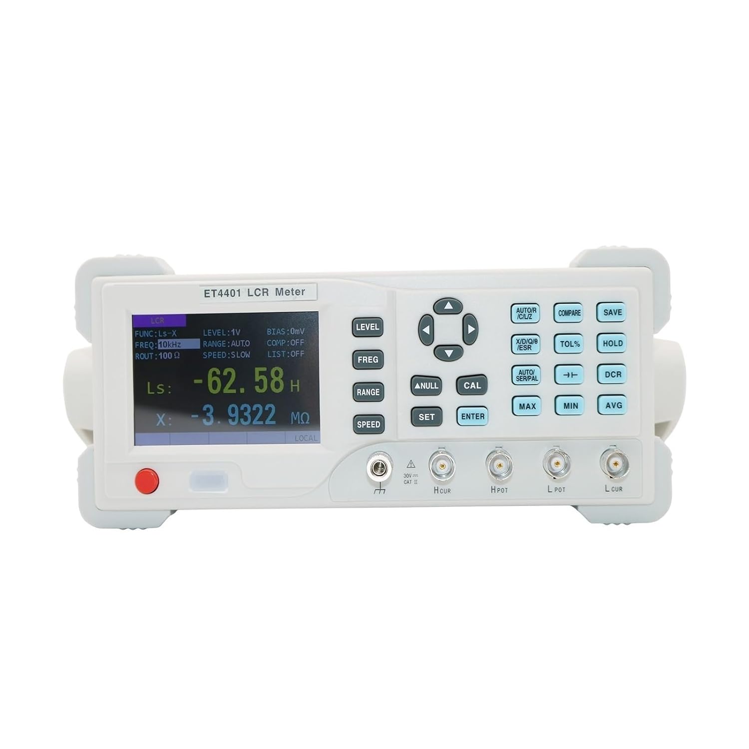 Capacitance Meter, LCR Benchtop Digital Bridge Tester Desktop LCR Meter Capacitance Resistance Impedance Inductance Measure Meter(ET4401)