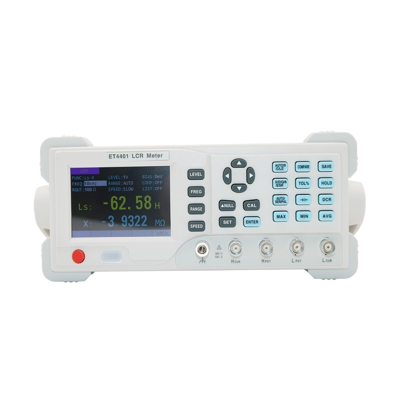 Medidor LCR, Probador de puente digital sobremesa LCR Medidor capacitancia, resistencia, impedancia e inductancia(ET4401)