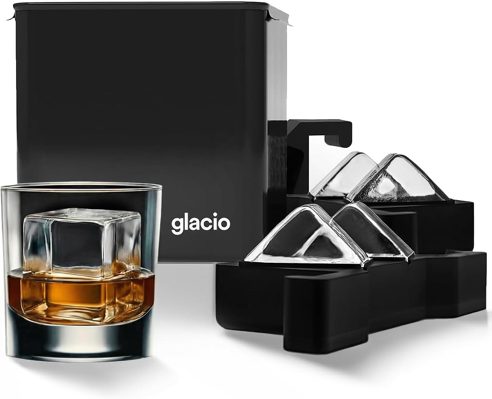 Clear Ice Maker Set – Crystal Clear Ice Ball & Cube Molds for Whiskey and Cocktails | Dilution-Free Directional Freezing Design | Easy Removal