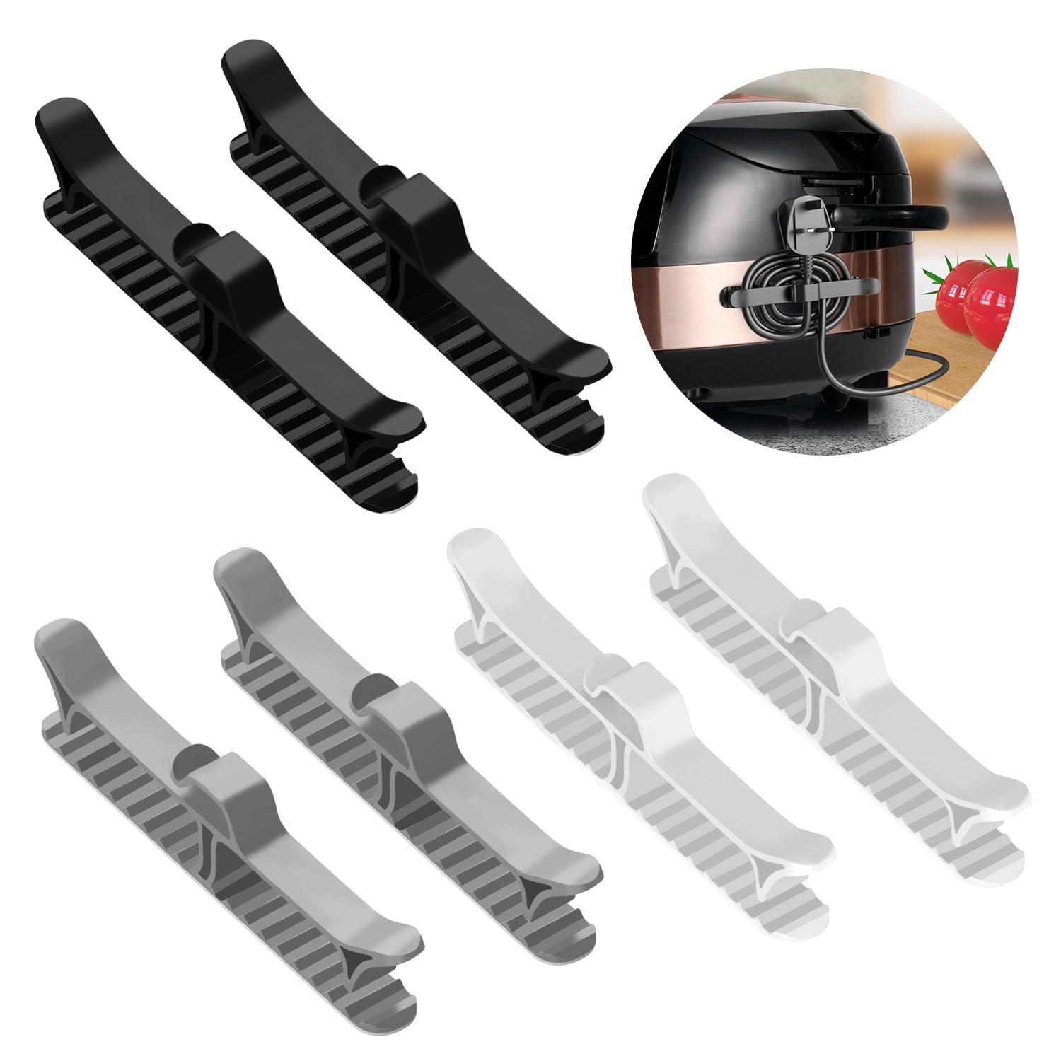 Organizzatore Cavi Da Cucina GUOMIS - 6 Clip Autoadesive Per Elettrodomestici - Foto 2