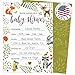 Woodland Baby Shower Invitations with Owl and Forest Animals. Set of 25 Fill-in Style Blank Cards and Envelopes. Unisex Design Suitable for Boy or Girl.
