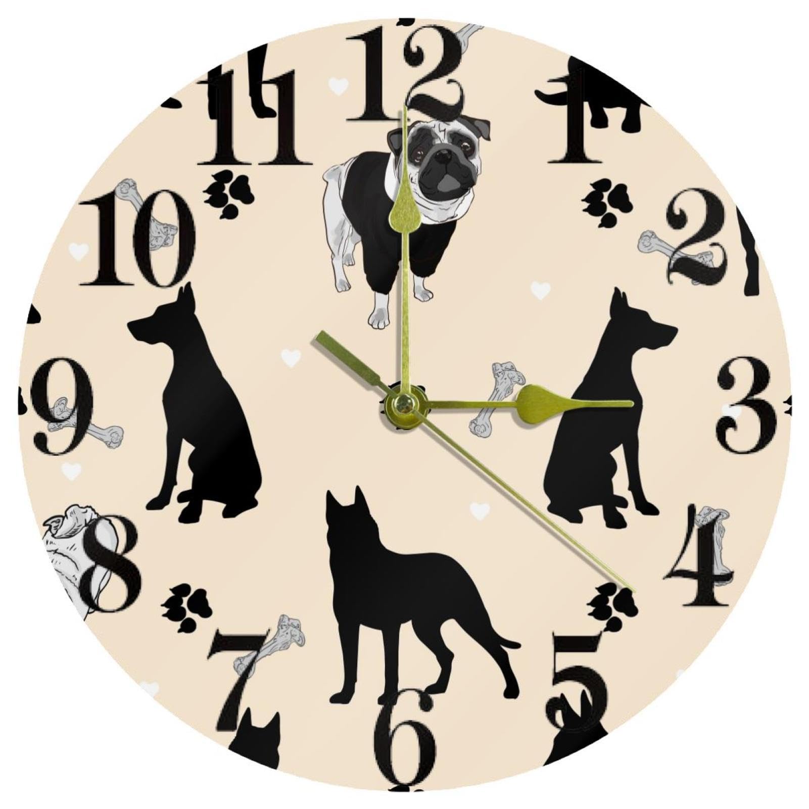 Horloge murale Dobermann silencieuse pour éliminer les bruits de tic-tac agaçants dans la chambre