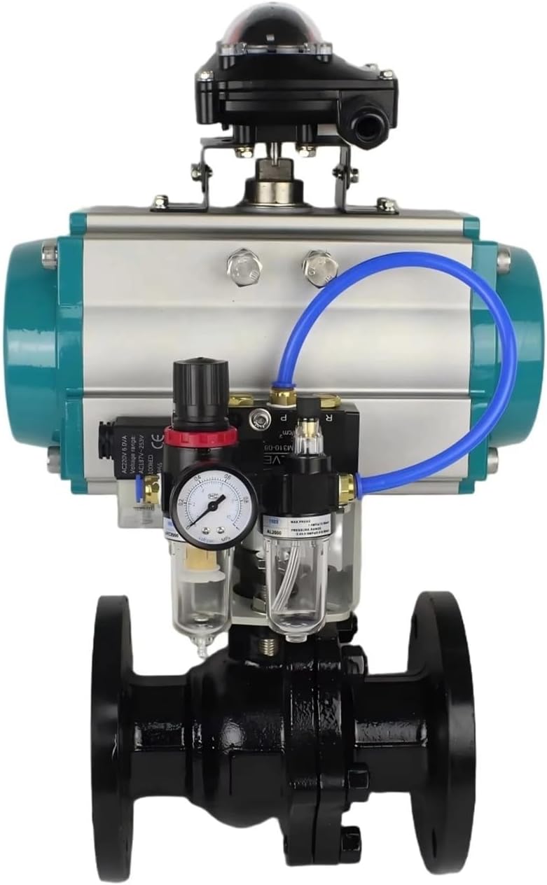 Pneumatic Valve Stainless Steel DN8-DN100 Threaded Flanged High Temperature Pressure Customized(Double-acting,DN8)